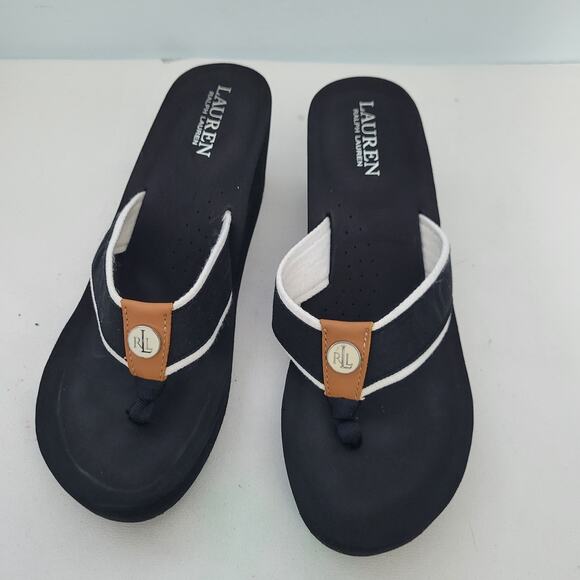 Lauren Ralph Lauren Jane Platform Wedge Flip Flop Sandals Size 10 4226-2879 - Picture 6 of 6